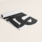 Swirl Black & White Minimalist Abstract Mid century Ink Art Dark Brush Strokes Yoga Mat Gallery Image 2