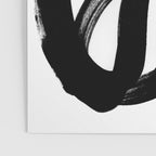 Swirl Black & White Minimalist Abstract Mid century Ink Art Dark Brush Strokes Poster Gallery Image 3