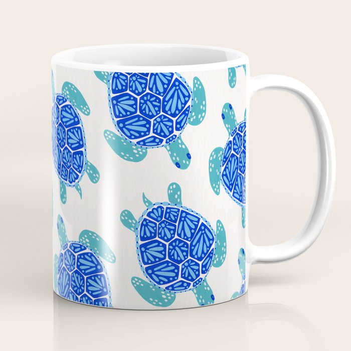 Sea Turtle - Blue Palette Coffee Mug Gallery Image 1