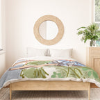 Exhausted woman in a blue dress Duvet Cover Gallery Image 3