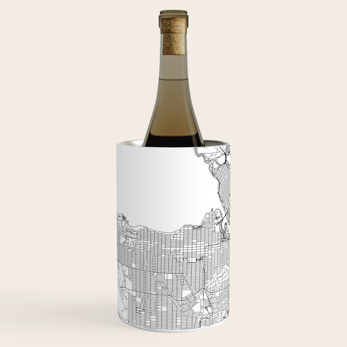 Vancouver White Map Wine Chiller Gallery Image 1