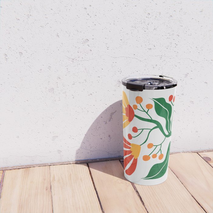Cinnabar & Supernova: Les Fleurs | Flower Market 03 Travel Mug Gallery Image 4