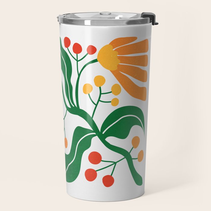 Cinnabar & Supernova: Les Fleurs | Flower Market 03 Travel Mug Gallery Image 2