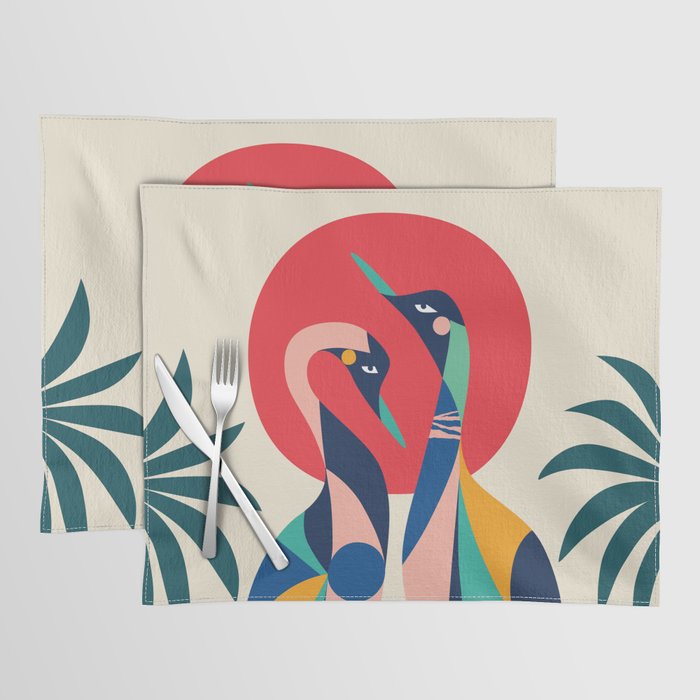 Modern Rainbow Gooses Placemat Gallery Image 1