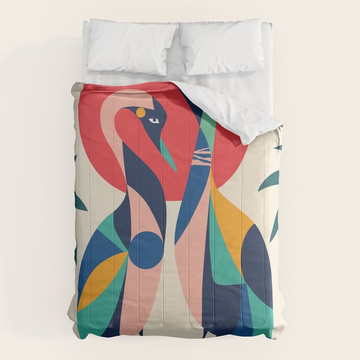Modern Rainbow Gooses Comforter Gallery Image 6