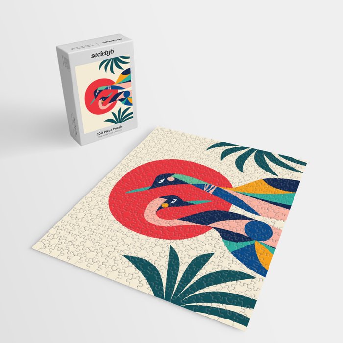 Modern Rainbow Gooses Jigsaw Puzzle Gallery Image 2