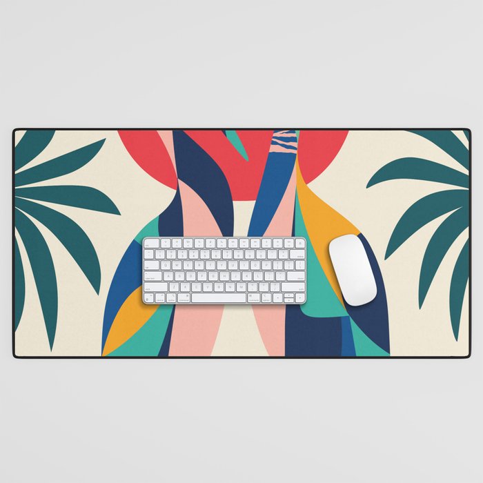 Modern Rainbow Gooses Desk Mat Gallery Image 1