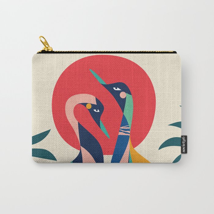 Modern Rainbow Gooses Carry All Pouch Gallery Image 1
