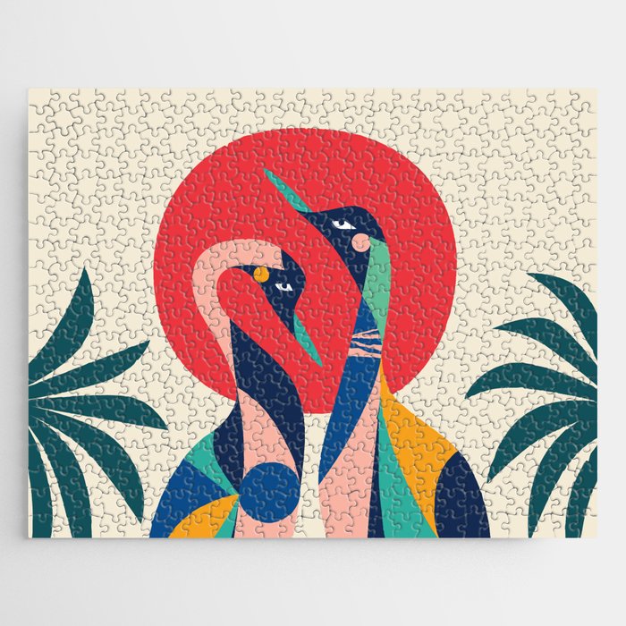 Modern Rainbow Gooses Jigsaw Puzzle Gallery Image 1