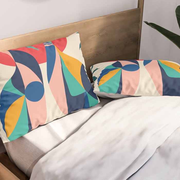 Modern Rainbow Gooses Pillow Sham Gallery Image 2