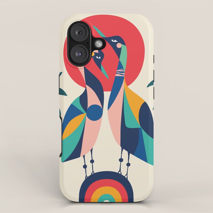 Modern Rainbow Gooses iPhone Case Gallery Image 1