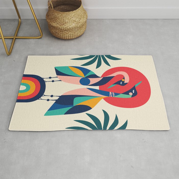 Modern Rainbow Gooses Rug Gallery Image 1