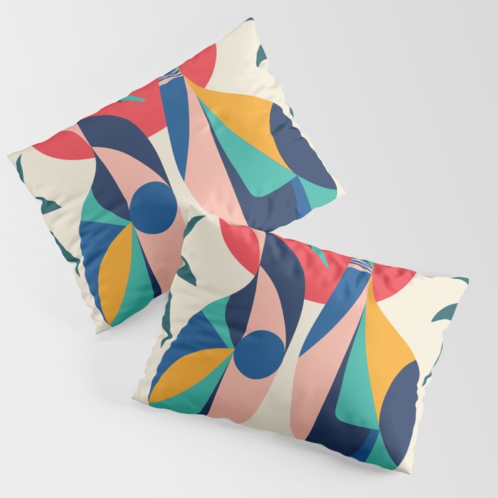Modern Rainbow Gooses Pillow Sham Gallery Image 1