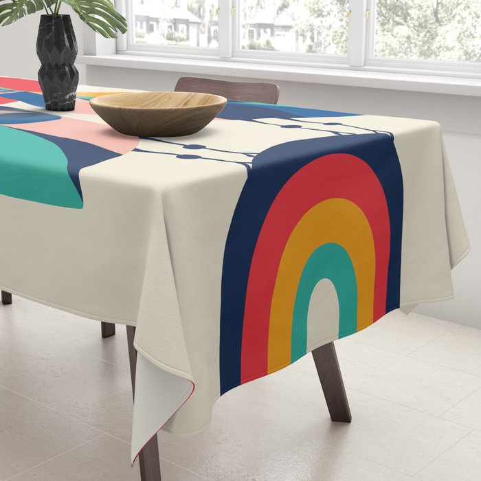 Modern Rainbow Gooses Tablecloth Gallery Image 3
