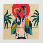 Modern Rainbow Gooses Wood Wall Art Gallery Image 1
