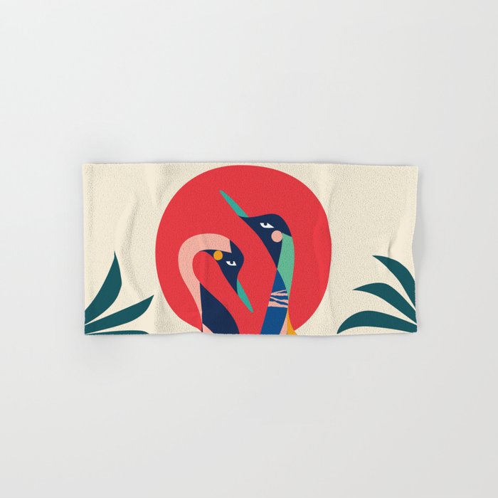 Modern Rainbow Gooses Bath Towel Gallery Image 1