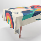 Modern Rainbow Gooses Tablecloth Gallery Image 1