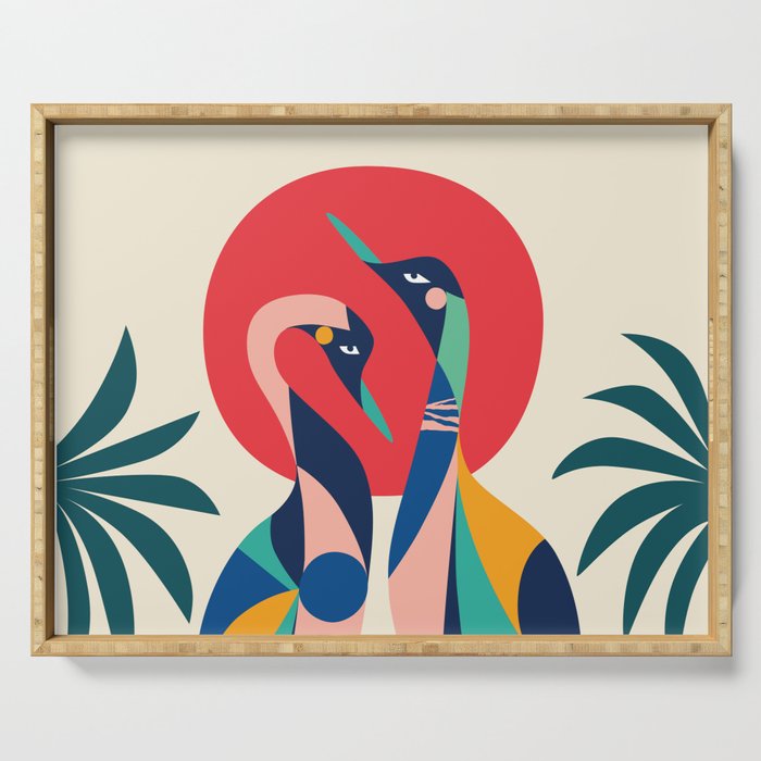 Modern Rainbow Gooses Serving Tray Gallery Image 1