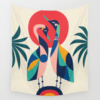 Modern Rainbow Gooses Wall Tapestry Gallery Image 4