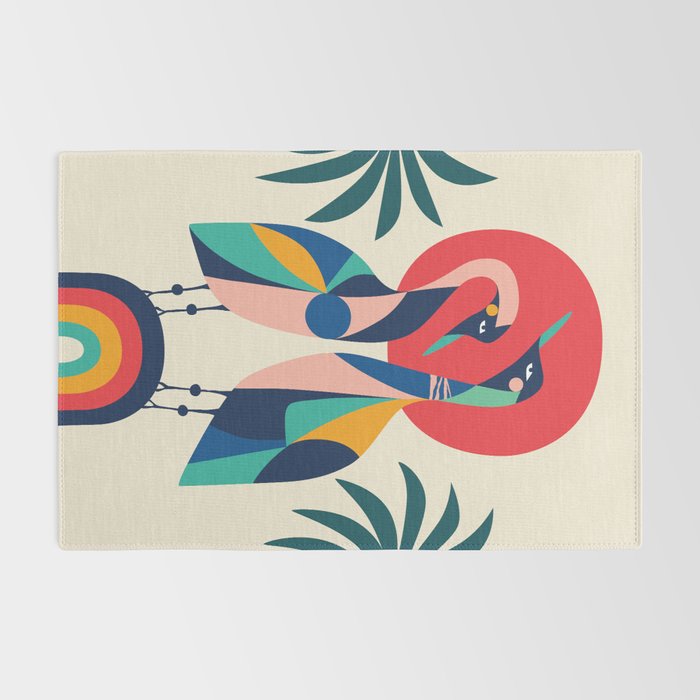Modern Rainbow Gooses Rug Gallery Image 2