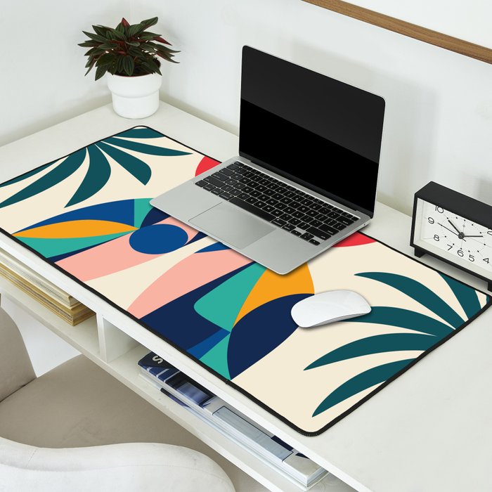 Modern Rainbow Gooses Desk Mat Gallery Image 2