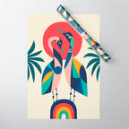 Modern Rainbow Gooses Wrapping Paper Gallery Image 1