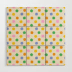 Colorful star shpe cartoon pattern Wood Wall Art Gallery Image 1