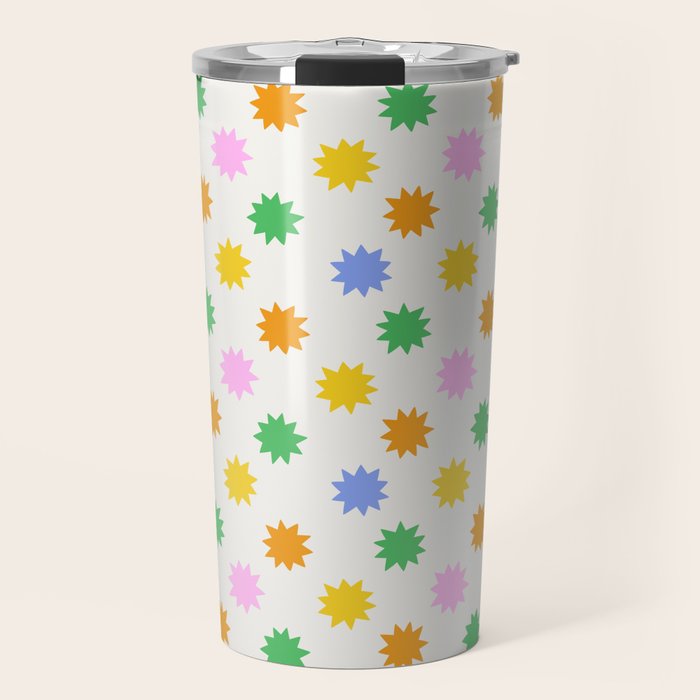 Colorful star shpe cartoon pattern Travel Mug Gallery Image 1