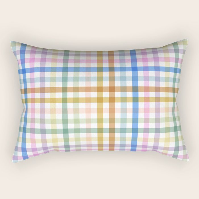 Rainbow Check Bliss Rectangular Pillow Gallery Image 2