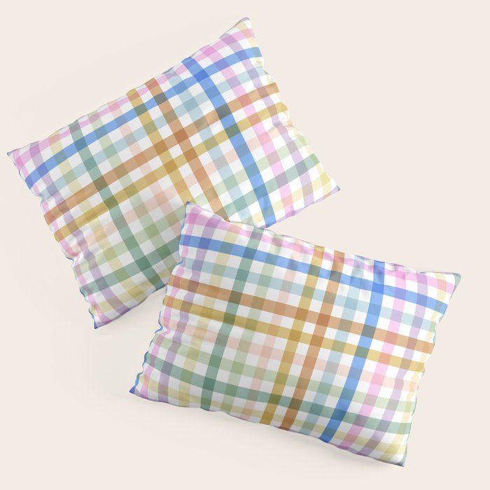 Rainbow Check Bliss Pillow Sham Gallery Image 1