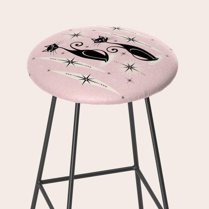 Mid Century Meow Retro Atomic Cats ©studioxtine Stool Gallery Image 2