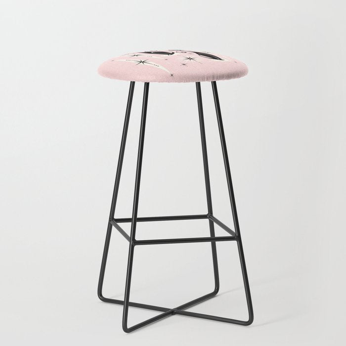 Mid Century Meow Retro Atomic Cats ©studioxtine Stool Gallery Image 1