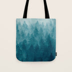 Misty Pine Forest Tote Bag Gallery Image 1