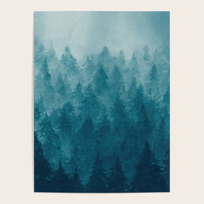 Misty Pine Forest Poster Gallery Image 1