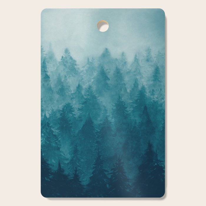 Misty Pine Forest Cutting Board Gallery Image 1