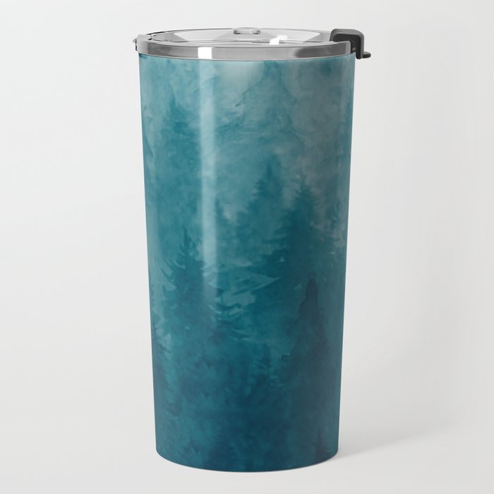 Misty Pine Forest Travel Mug Gallery Image 2