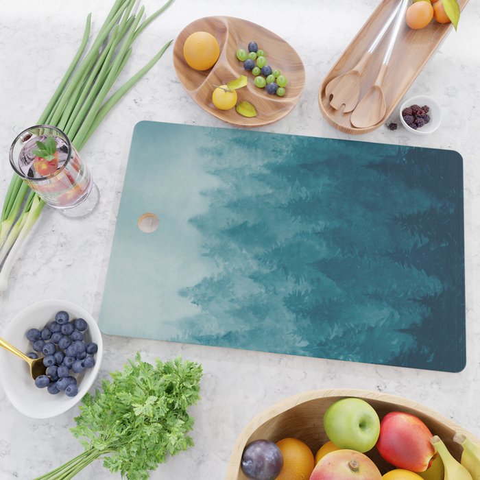 Misty Pine Forest Cutting Board Gallery Image 2