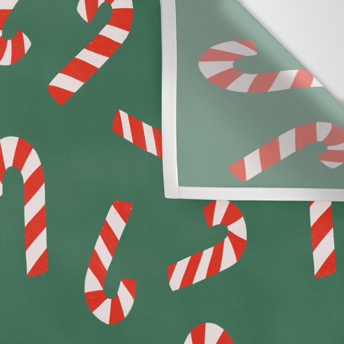 Candy Canes - Green Wall Tapestry Gallery Image 3