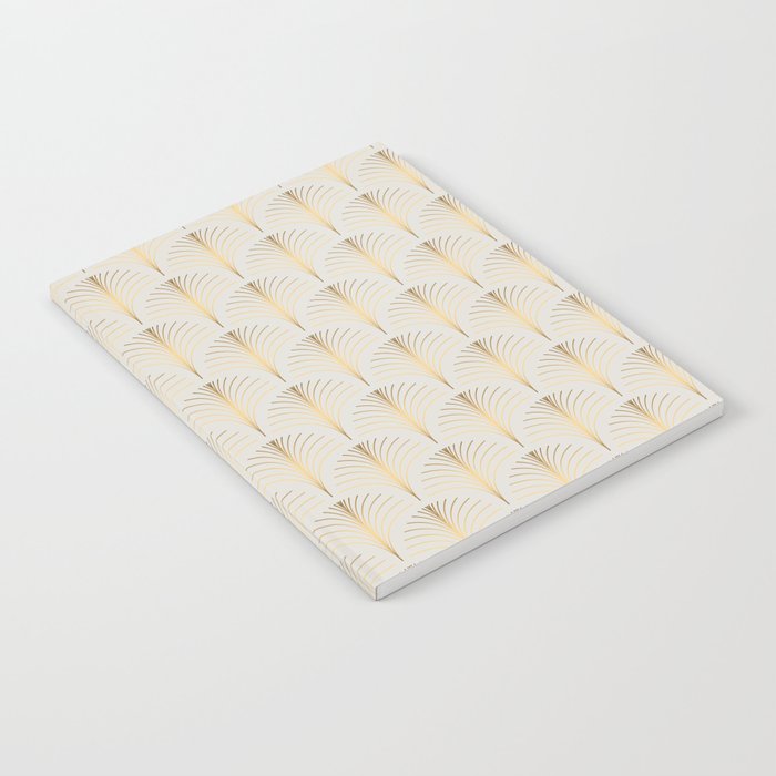 Golden Fan Leaf Art Deco Notebook Gallery Image 2