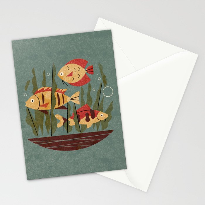 Fish and Seaweed Stationery Card Gallery Image 2