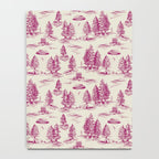 Magenta Alien Abduction Toile De Jouy Pattern Notebook Gallery Image 4