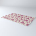 Magenta Alien Abduction Toile De Jouy Pattern Rug Gallery Image 3