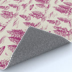 Magenta Alien Abduction Toile De Jouy Pattern Rug Gallery Image 4