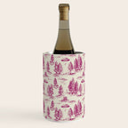 Magenta Alien Abduction Toile De Jouy Pattern Wine Chiller Gallery Image 3