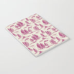 Magenta Alien Abduction Toile De Jouy Pattern Notebook Gallery Image 3