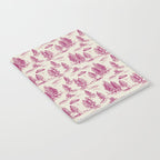 Magenta Alien Abduction Toile De Jouy Pattern Notebook Gallery Image 2