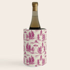 Magenta Alien Abduction Toile De Jouy Pattern Wine Chiller Gallery Image 2