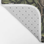 Lush Tropical Lemur Monkey Paradise Black Bath Mat Gallery Image 2