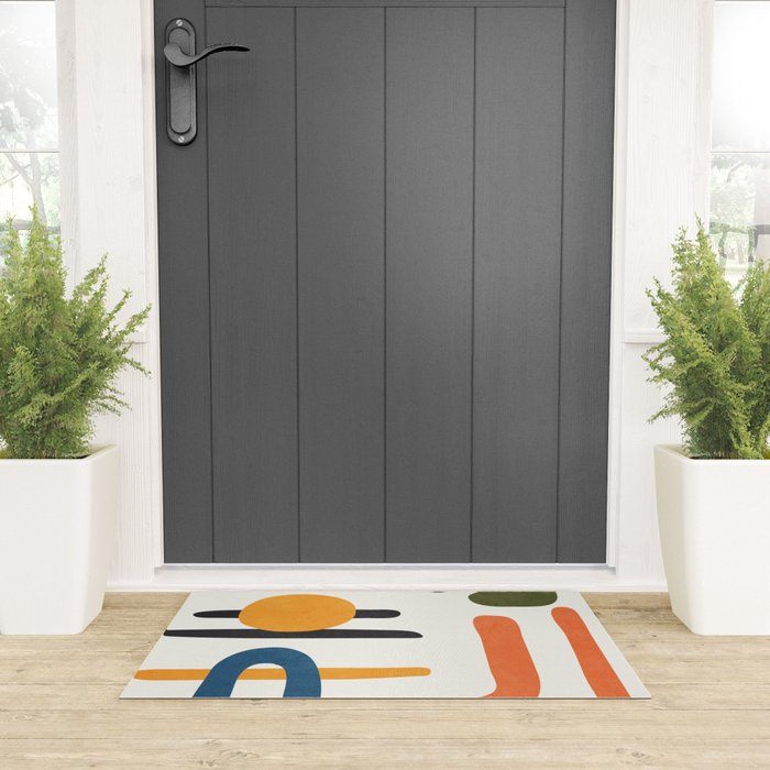 Abstract Colorful Setting 6 Welcome Mat Gallery Image 3