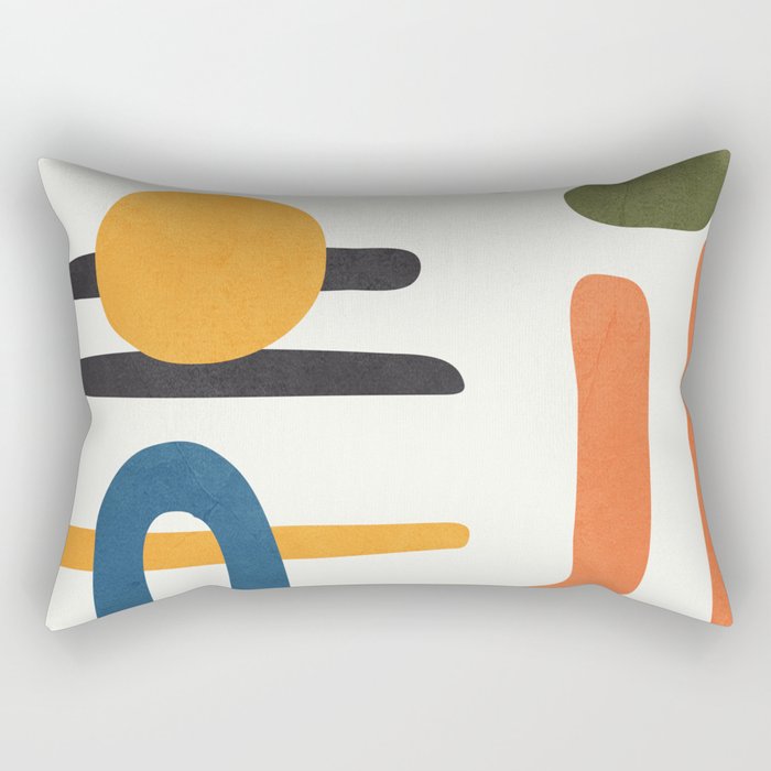 Abstract Colorful Setting 6 Rectangular Pillow Gallery Image 1